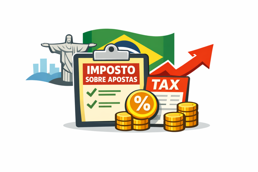 this is a vector image about brasilian taxes for gambling