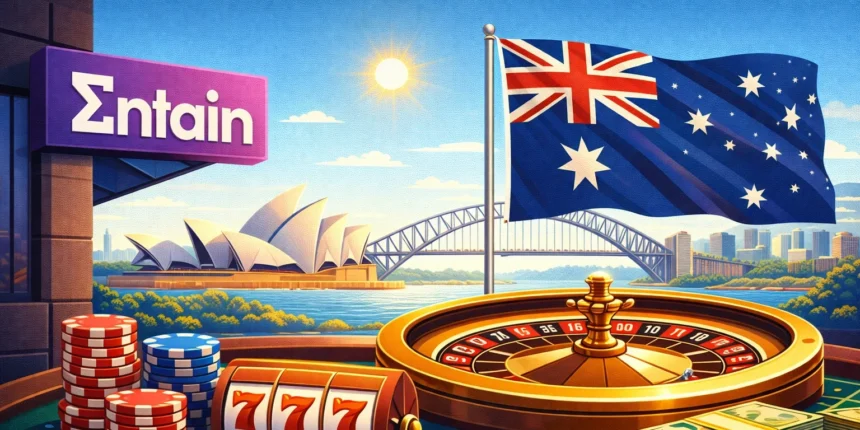 entain gambling in australia vector