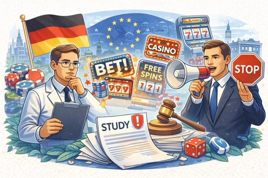 image showing latest german study about gambling adverts